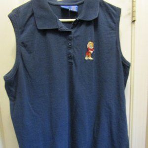 Disney Grumpy Sleeveless Polo Blue Size 2X